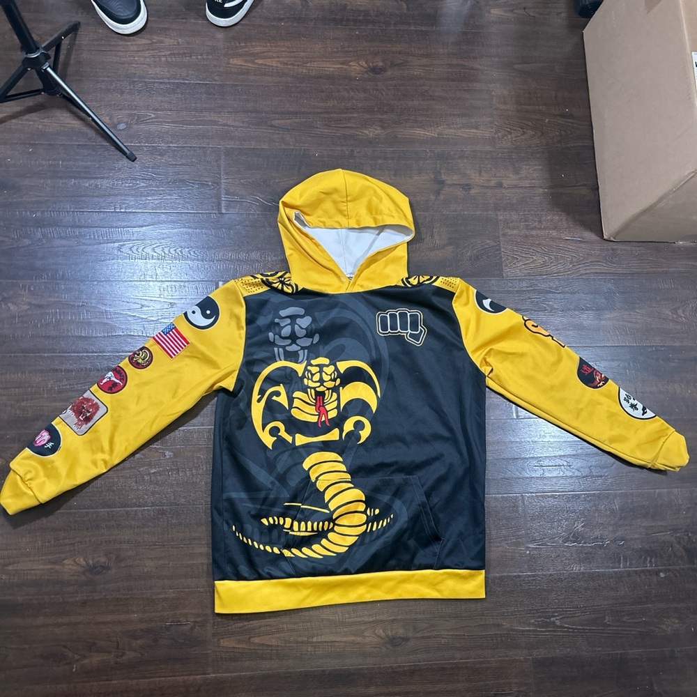 Cobra Kai Yellow and Black Hoodie
